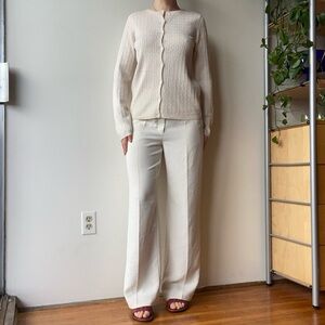 Jones sport cream cotton button up vintage cardigan